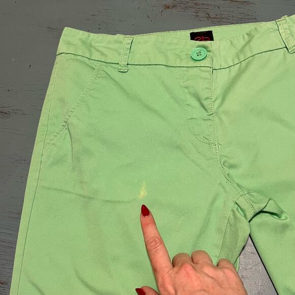 2b Bebe Seafoam Green Women/s pants slim fit size 8 - Picture 6 of 6